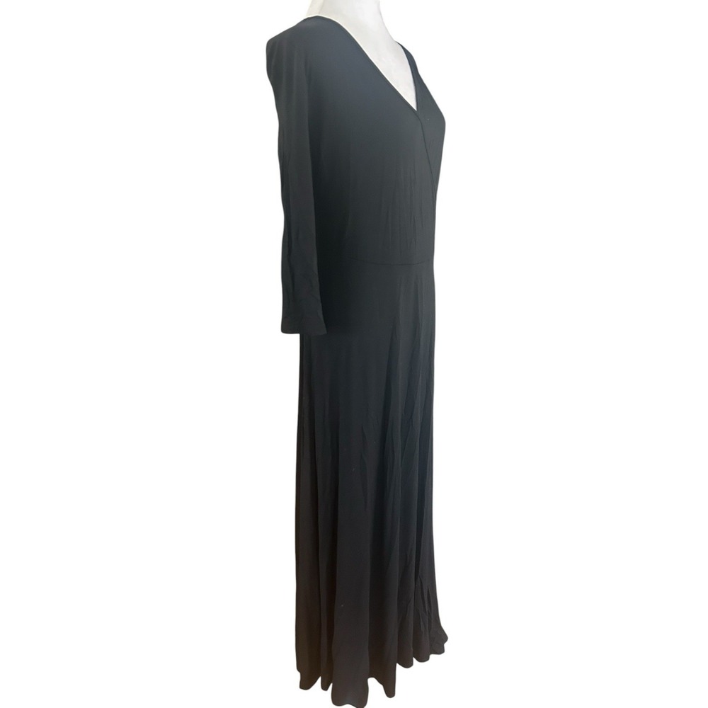 Aphratti NWOT Black Maxi Dress SZ L V Neck Party, Casual Comfy, Travel - Picture 4 of 7